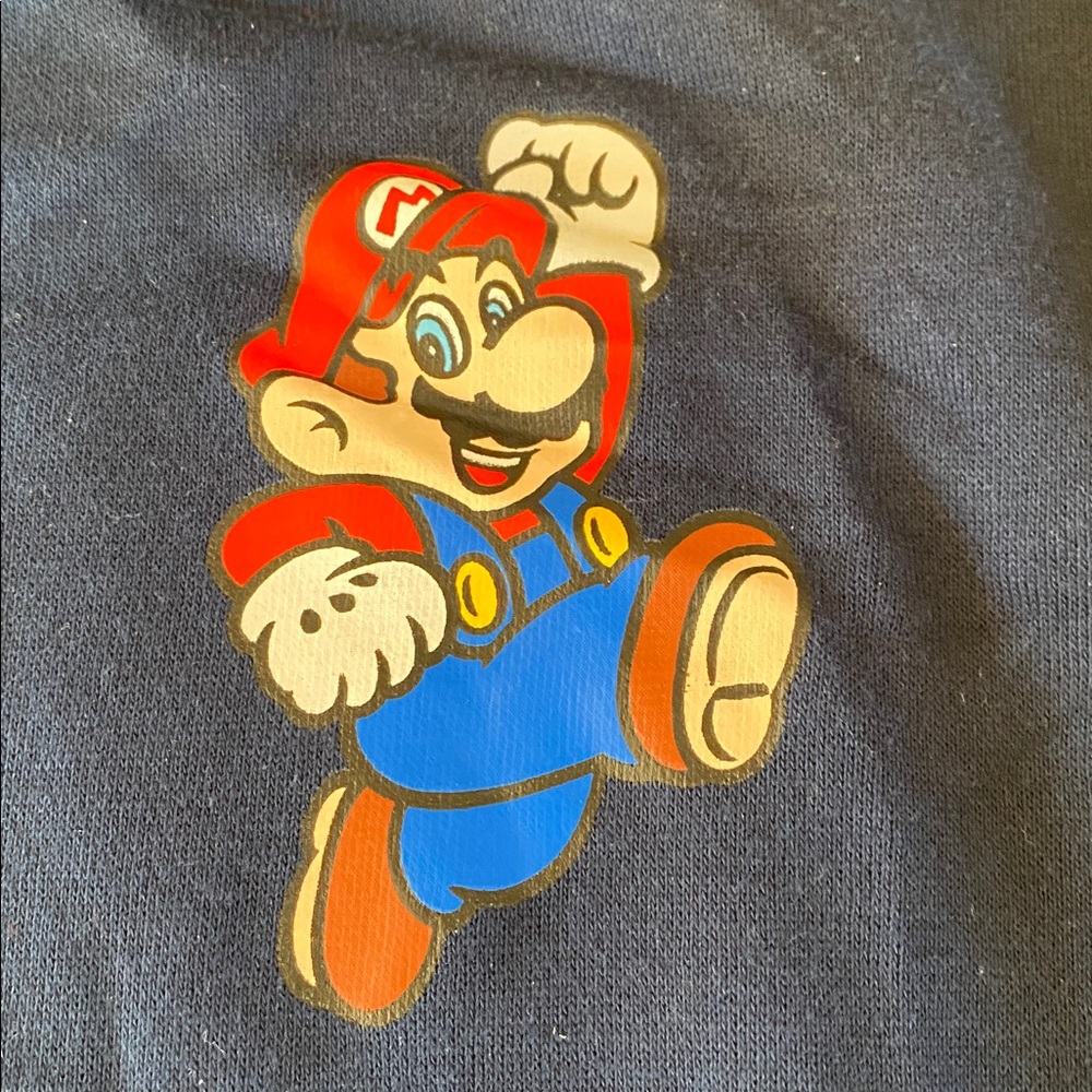 Nintendo Super Mario Navy Blue Hoodie NWT - Picture 3 of 9
